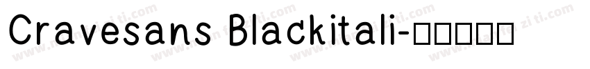 Cravesans Blackitali字体转换